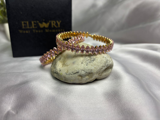 legant Marquis Black Crystal Wrap Bracelet – Gold Rhinestone Bangle Set