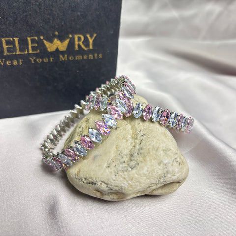 Elegant Marquis Black Crystal Wrap Bracelet