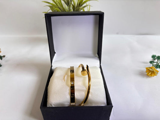 Cartier Nail & Love Bracelets Set with premium box - Elewry