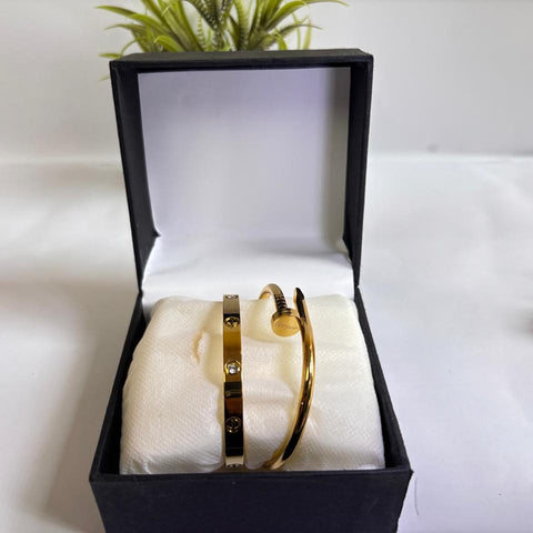 Cartier Nail & Love Bracelets Set with premium box - Elewry