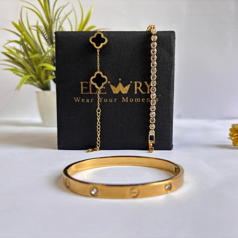 Premium Black Clover Bracelet+ FREE  Bracelet | Anti-Tarnish Stainless Steel  bracelets - Elewry